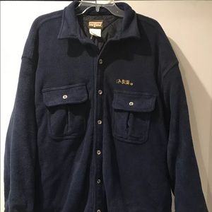 Vtg SafTBak Ducks Unlimited Button Down Shirt Jacket Lined Blue XXL (Read Desc.)